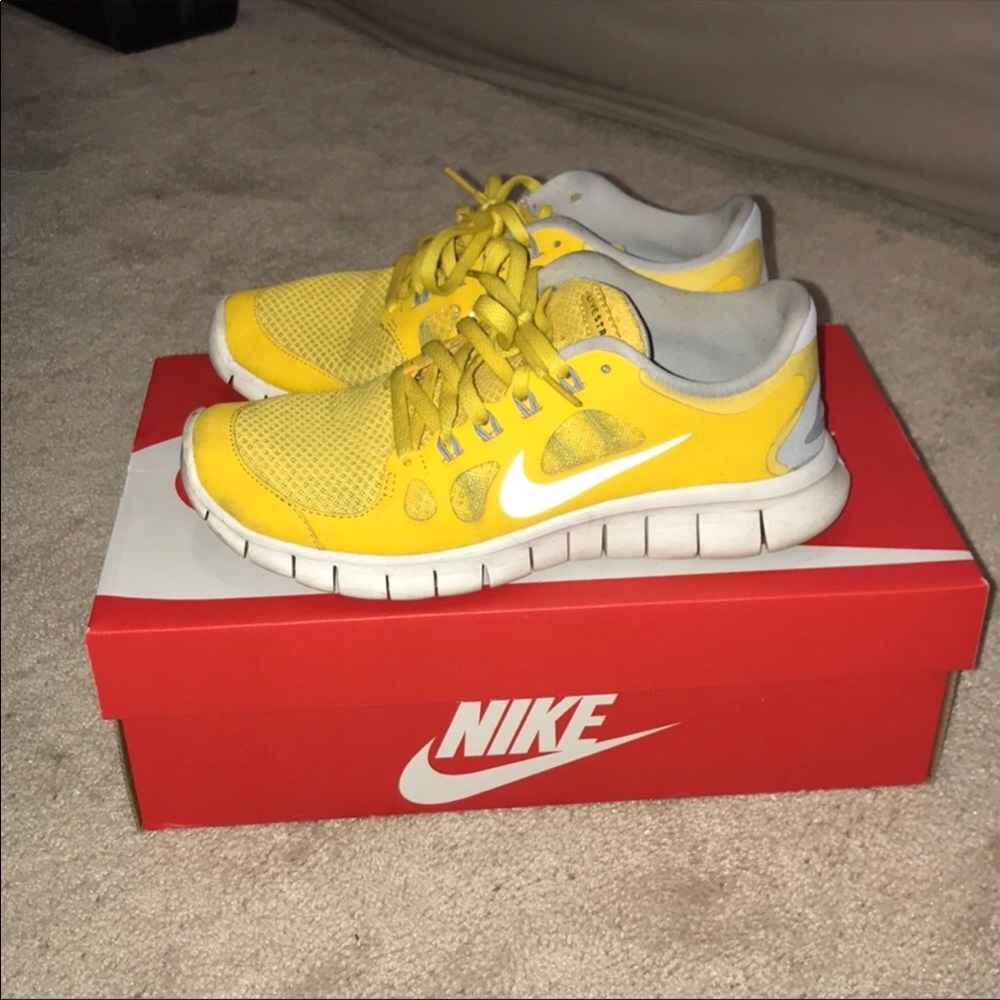 Yellow Nike sneakers. Size 7